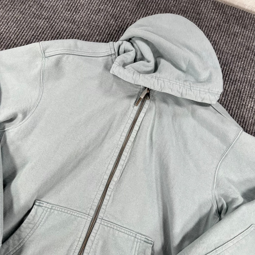 American Giant Sweatshirt Womens Large Gray Blue Long Sleeve Full Zip Hooded